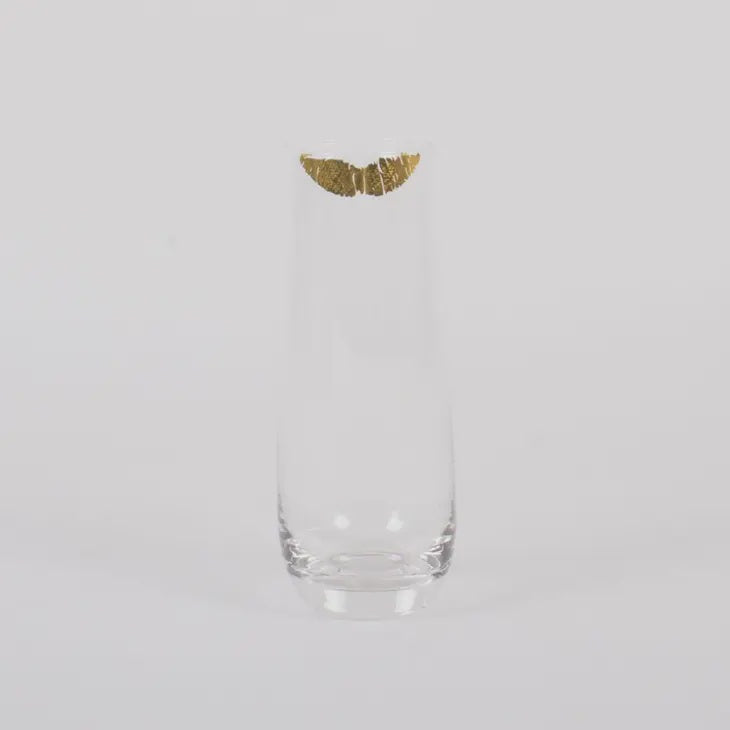 Gold Kiss Stemless Champagne Glass