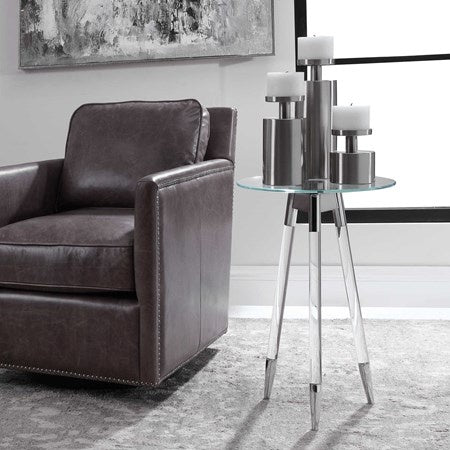 Janet Accent Table / Nickel