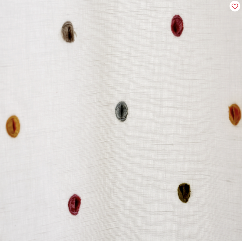 Avon Dots Cotton Linen Curtain