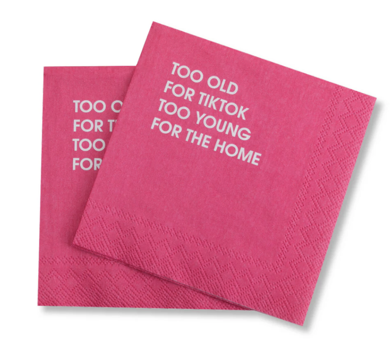 Too Old for TikTok Cocktail Napkin
