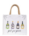 Pick Your Poison Gift Tote   White/Multi   12x10x8