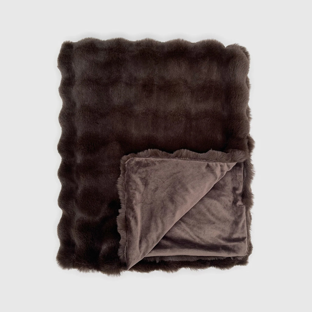 CUBBY FAUX FUR THROW, 50"X60