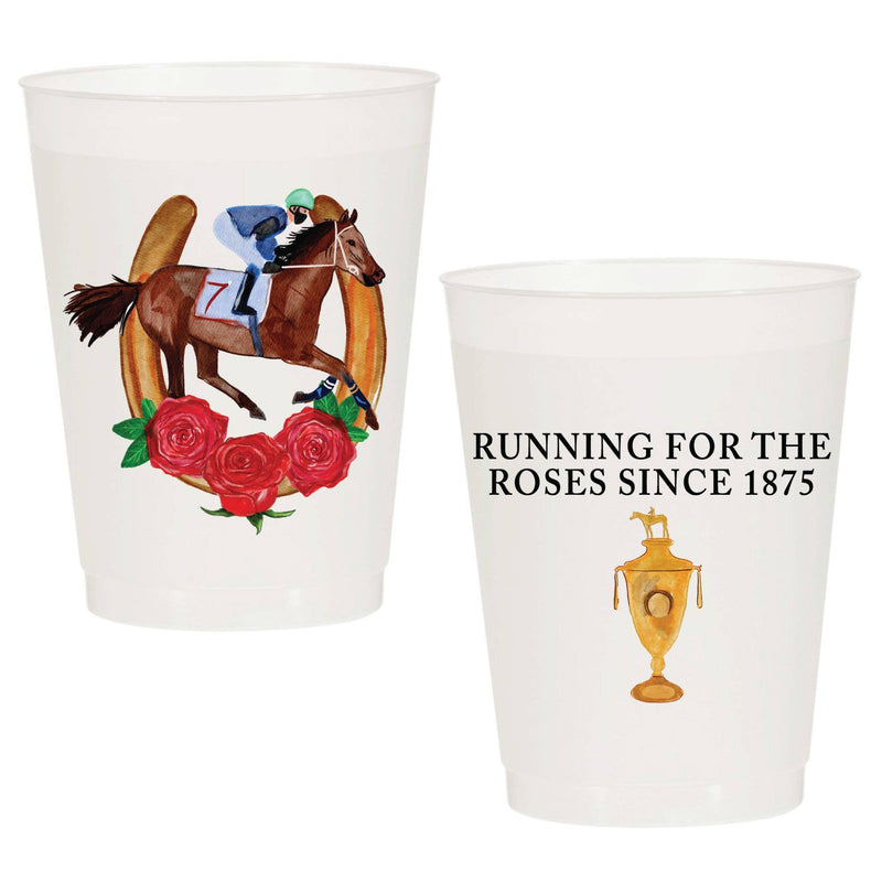 Running For The Roses Kentucky Derby Frosted Cups - Derby: Pack of 10