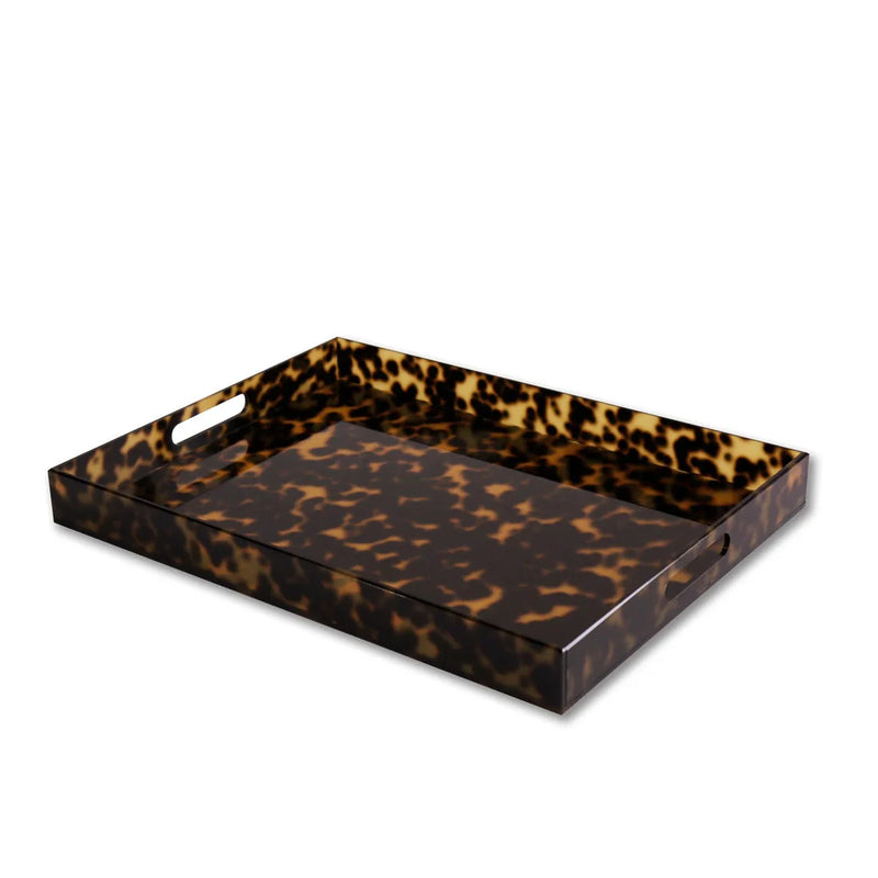 VIDA Acrylic Tortoise Tray w/ Handles