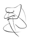 Figurative Linework - Framed
