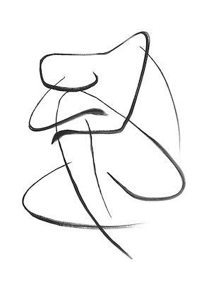 Figurative Linework - Framed