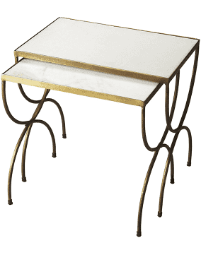 Butler Marble & Iron Nesting Tables