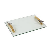 Glass Hive Handle Tray