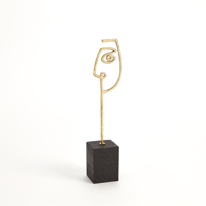 Scribble Sculpture - Polished Brass