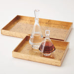Luxe Gold Leaf Rectangle Tray
