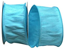 Wired Ribbon Aqua 2 1/2 inch 20 yards