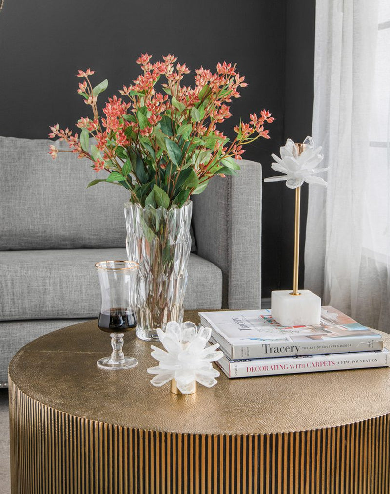 Tall Selenite Candle Holder