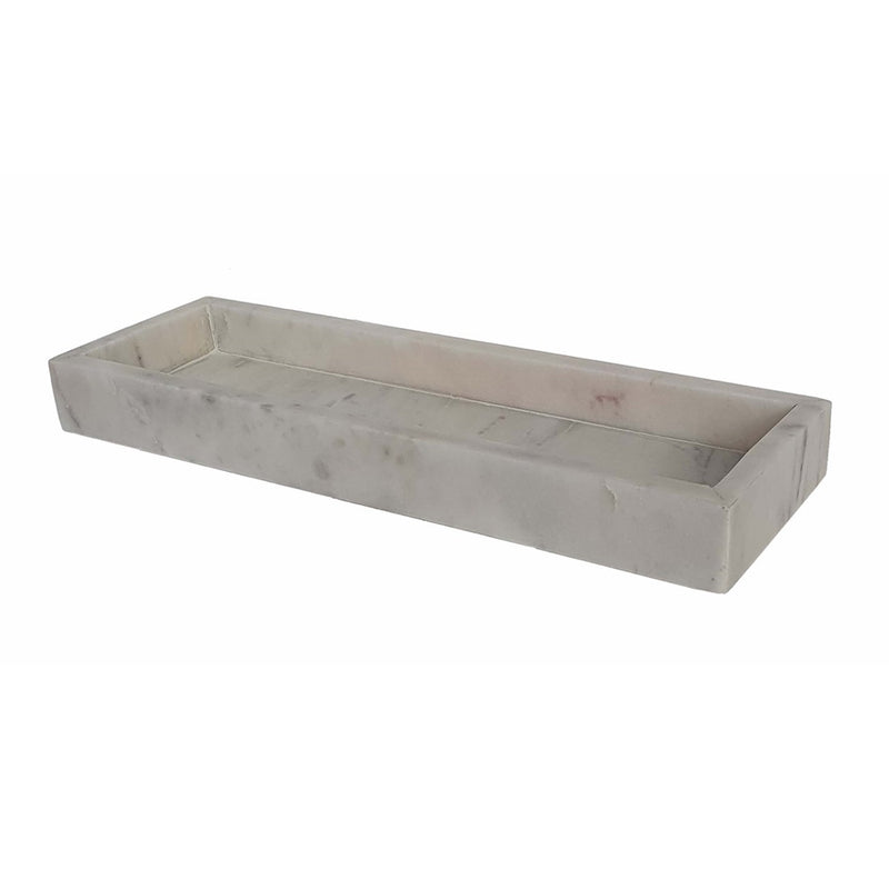 Slim White Marble Tray
