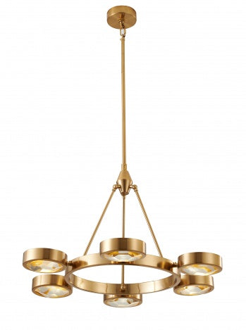 Gold frame clear glass globe