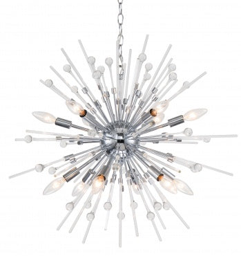 Chrome metal Sputnik chandelier