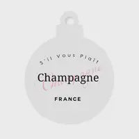 Round Bubbles Champagne ornament