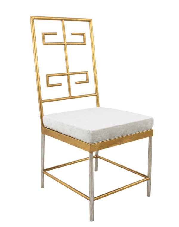 Metal frame chair gold /silver