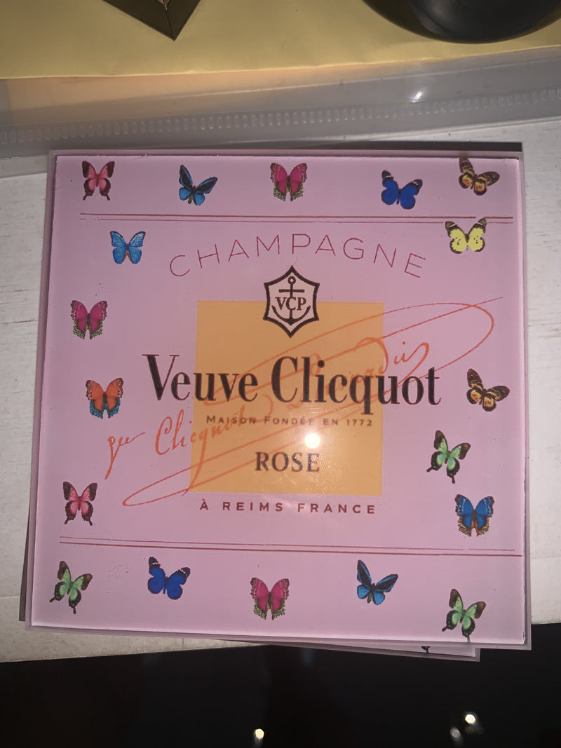 Champagne Butterfly Coasters-SET OF 4