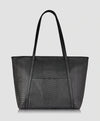 Jessica Embossed Python Leather Zip Tote