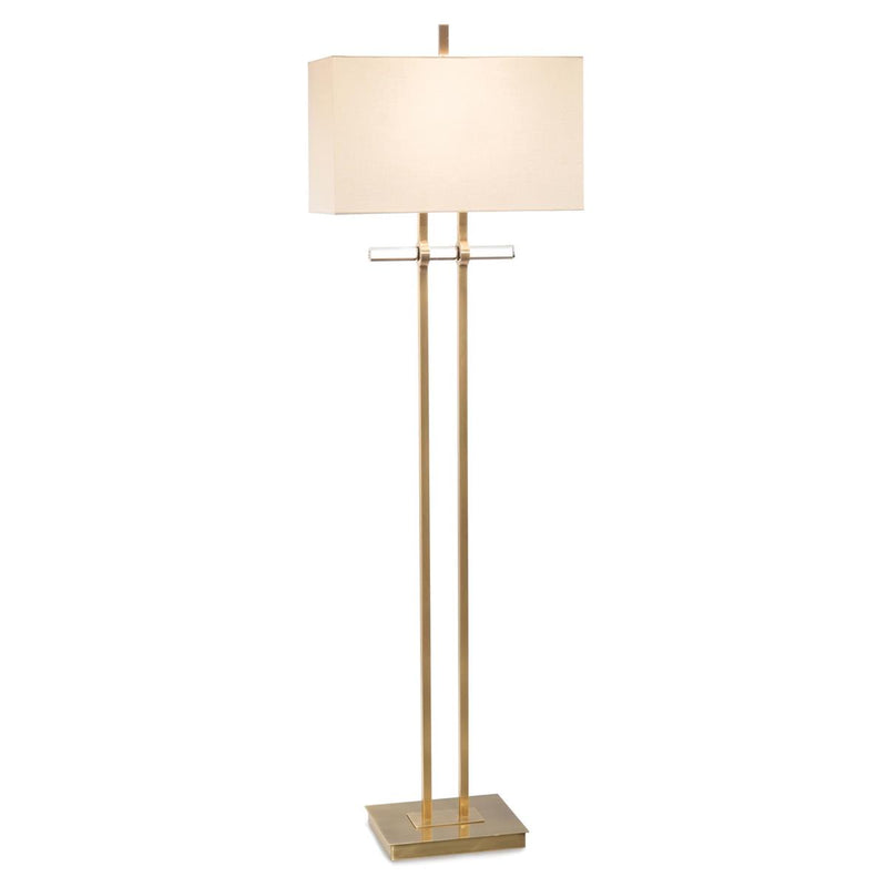 Brass and Glass Floor Lamp