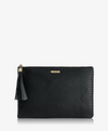 Uber Embossed Python Leather Clutch