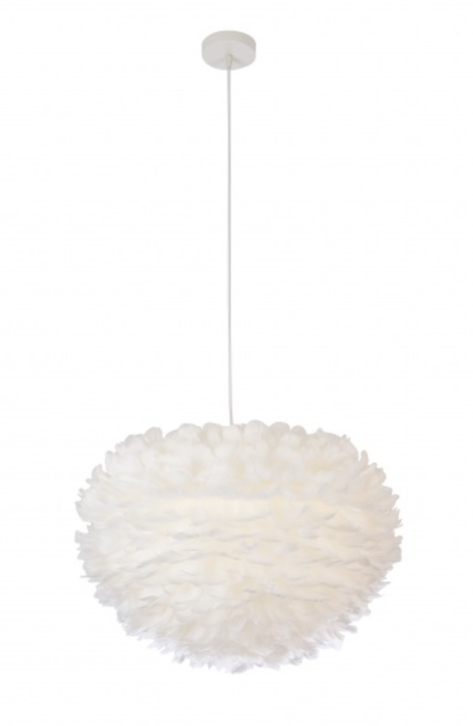 White-feather-pendant-light