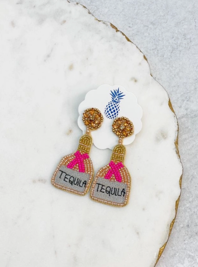 Tequila Beaded Dangle Earrings