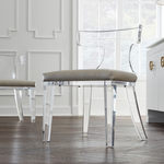 Acrylic Klismos Chair - Duke Grey