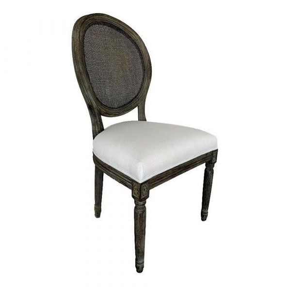 Louis Round Cane Back Side Chair