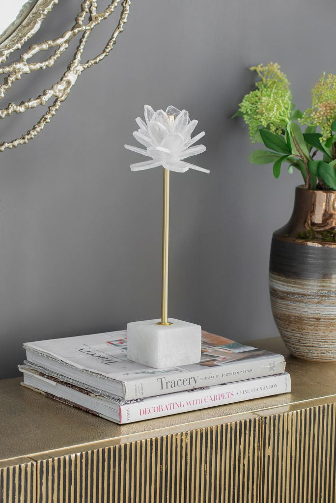 Tall Selenite Candle Holder