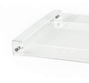 LUCITE TRAY W/CLEAR HANDLE 16X12X1.50